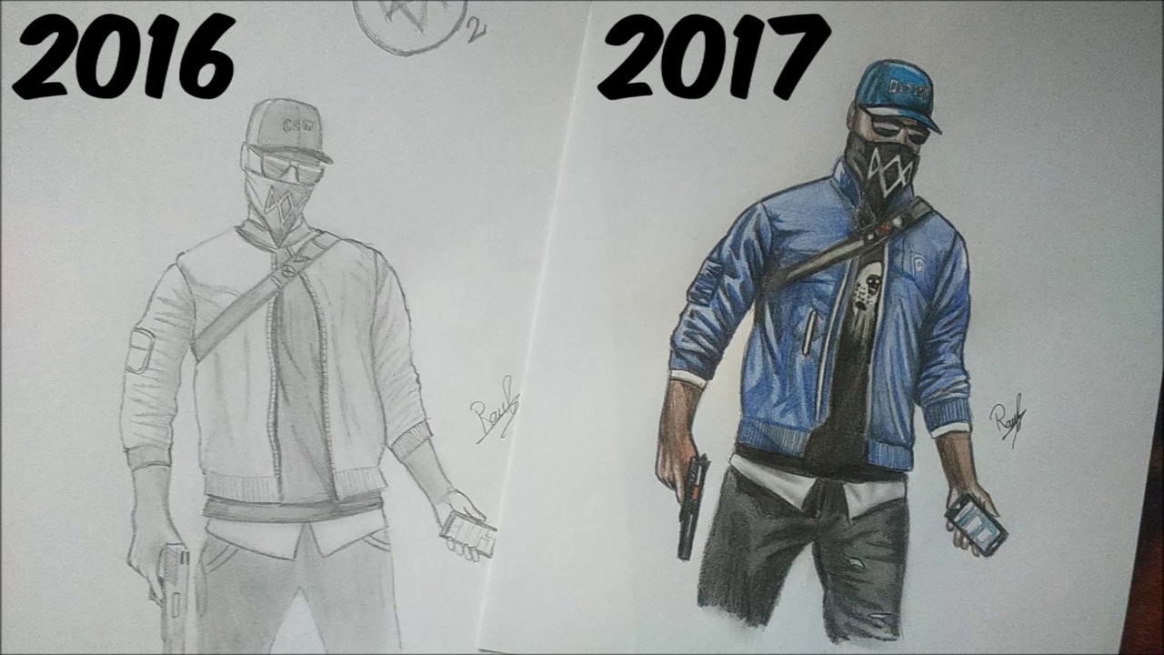 [Watch dogs 2] Marcus- speed drawing REMAKED VERSION