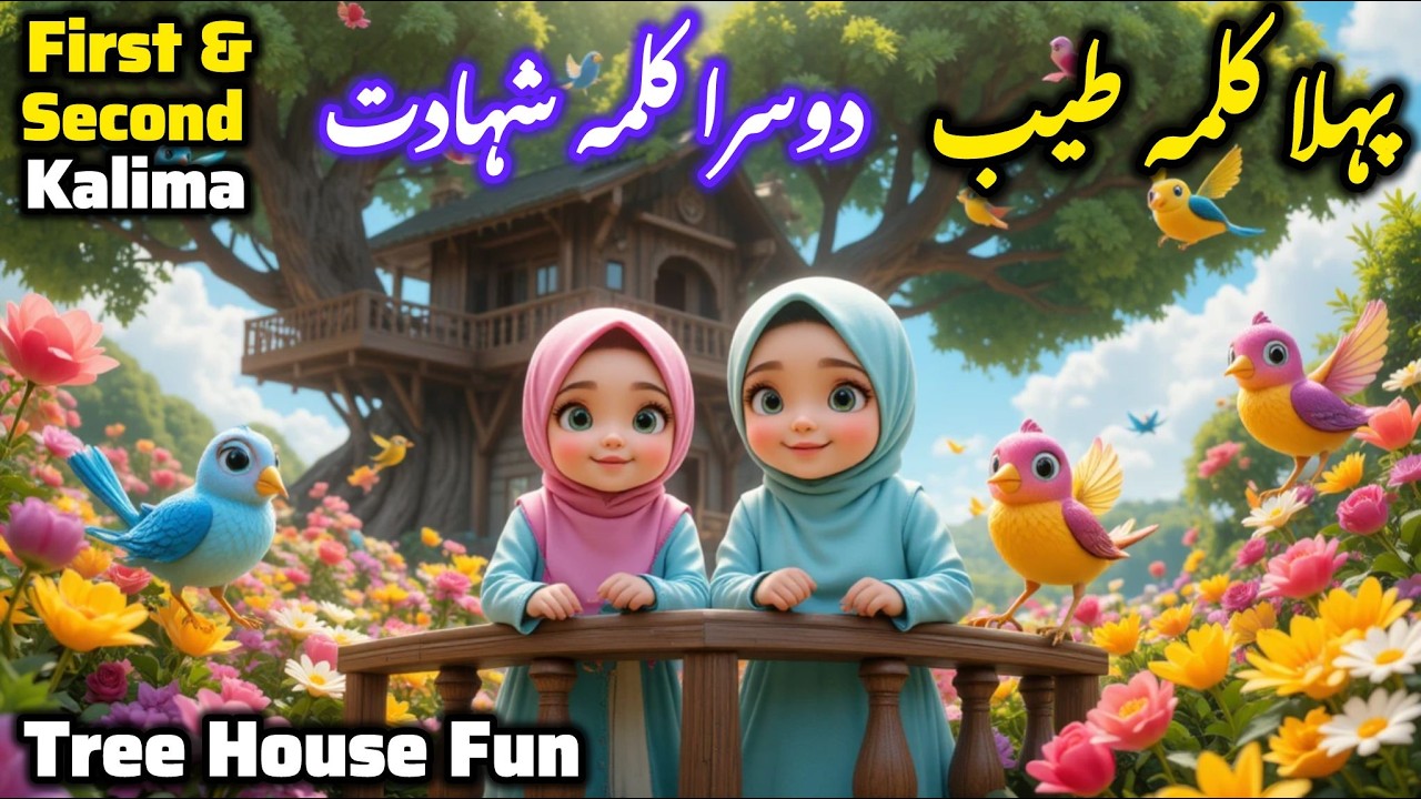 Pehla Kalma Tayyab | Dosra Kalma Shahadat | 1st & 2nd Kalimas | Islamic Kalimas in Arabic #baby #fun