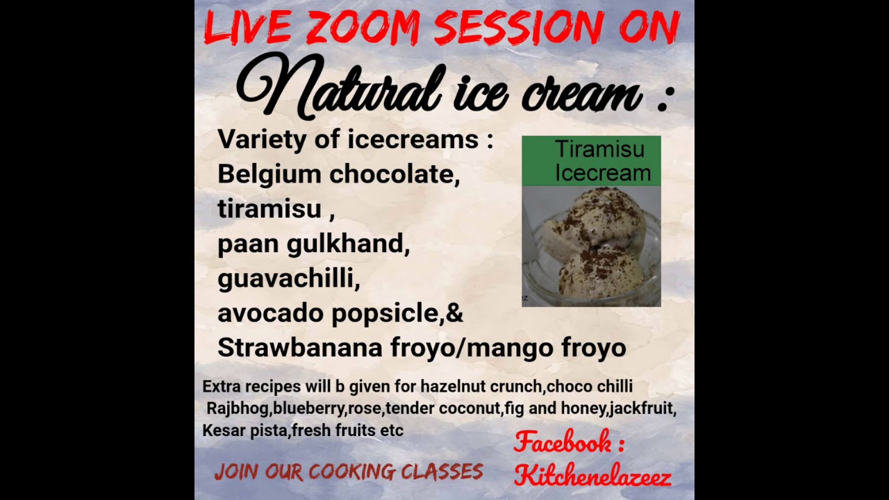 Natural Ice-cream Live Online Class