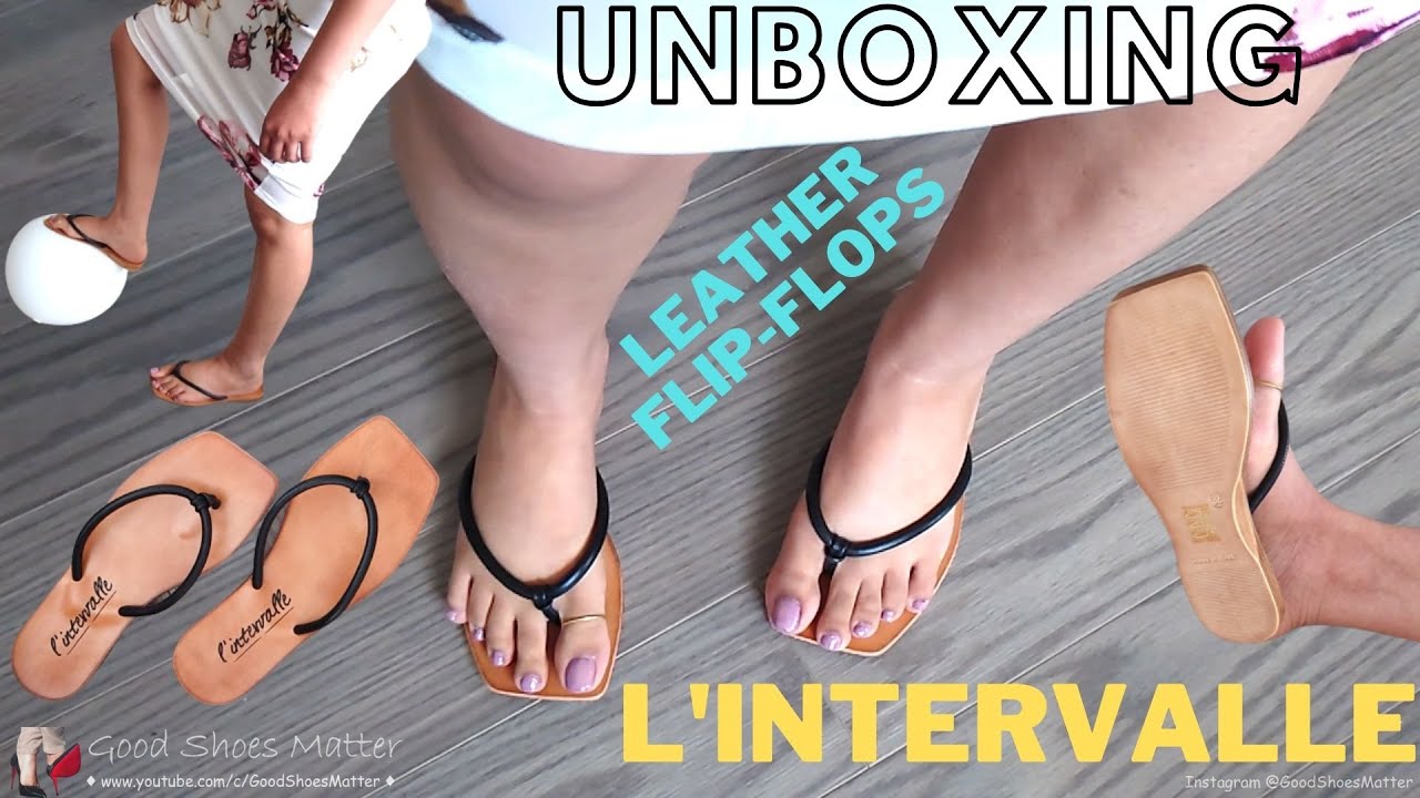 Leather Flip-flops | L'intervalle Brand | Unboxing