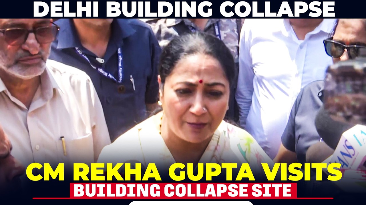 LIVE: Delhi Building Collapse: CM Rekha Gupta, visit the site of the building collapse near Saket