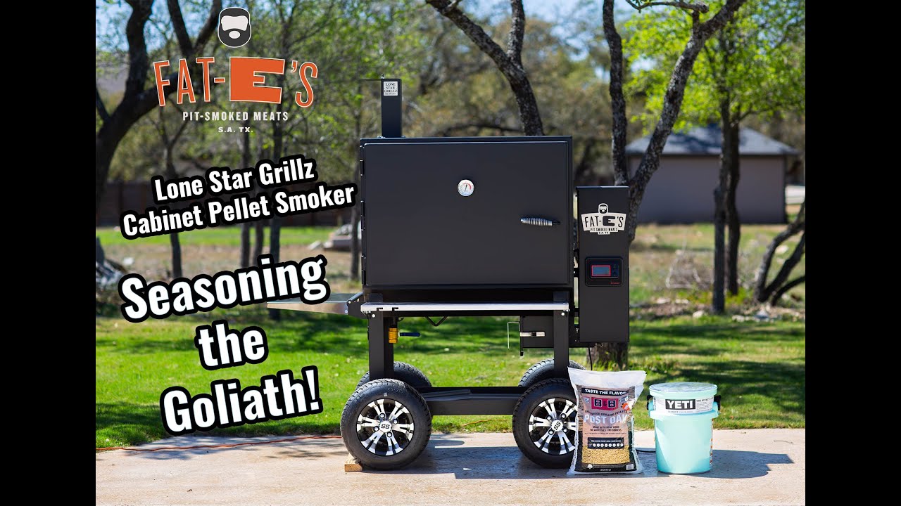 Fat Es BBQ Seasoning the Lone Star Grillz Cabinet Pellet Smoker