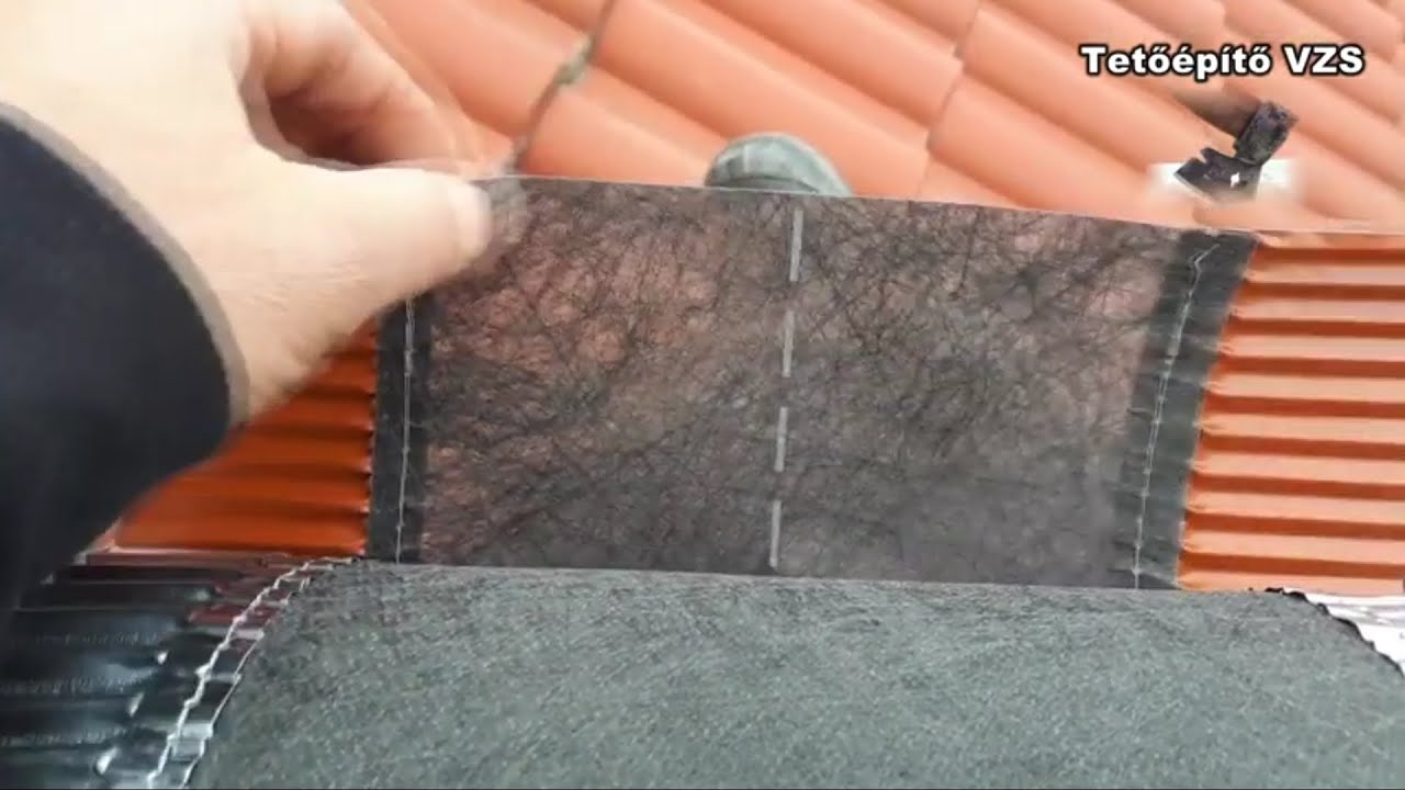 TetőépítőVZS kúp alátét és ereszlezáró fésű beépítése utólag.