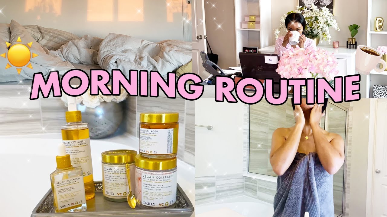 DAY IN THE LIFE | Work from Home Routine + Morning Skincare Routine to Prevent Against Aging ☀