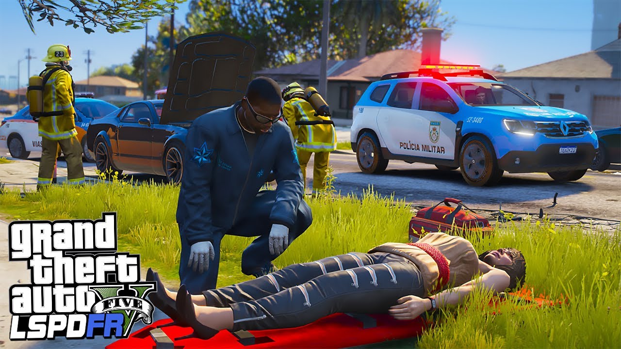 IVESTIGAÇÃO EM UM GRAVE ACIDENTE! - PMERJ - GTA 5 ROTINA POLICIAL