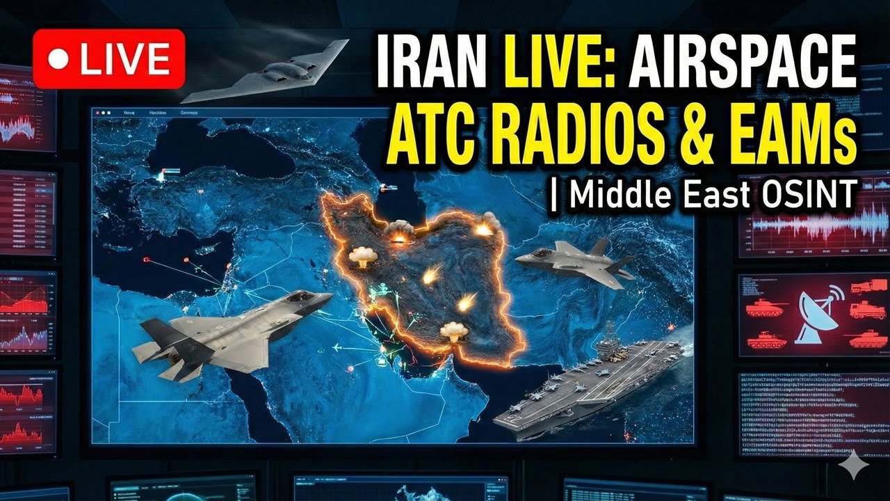 🚨 IRAN LIVE: Airspace Monitor, ATC Radios & EAMs | Middle East OSINT