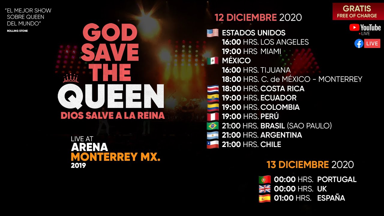 God Save The Queen - Dios Salve a la Reina | Live at Arena Monterrey 2019