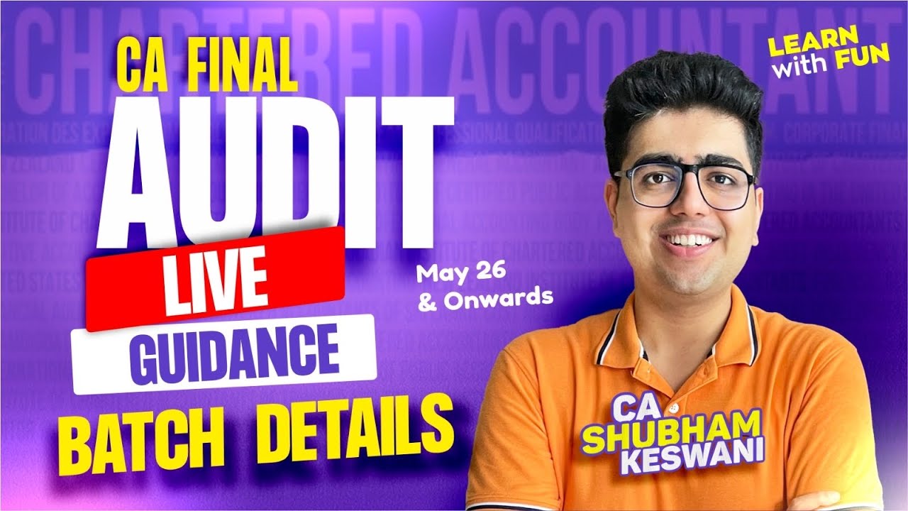 CA Final Audit in 30 Days 💯 | LIVE Guidance Batch Details | CA Shubham Keswani (AIR 8)
