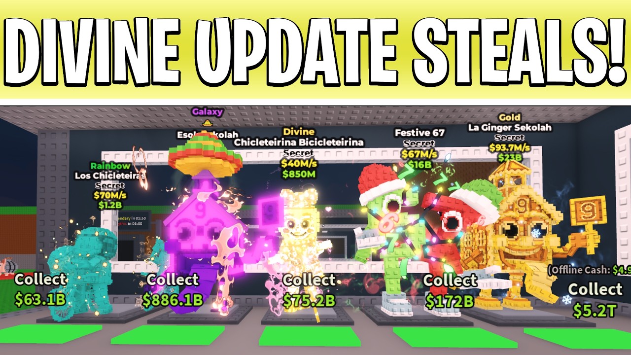 i stole insanely rare loot during the divine update in sab (feat. 150m esok giveaway)