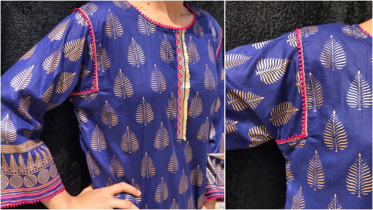Square Sleeve Cutting & Stitching | How To Cut and Attach Square Armhole Sleeves | Sleeves Design