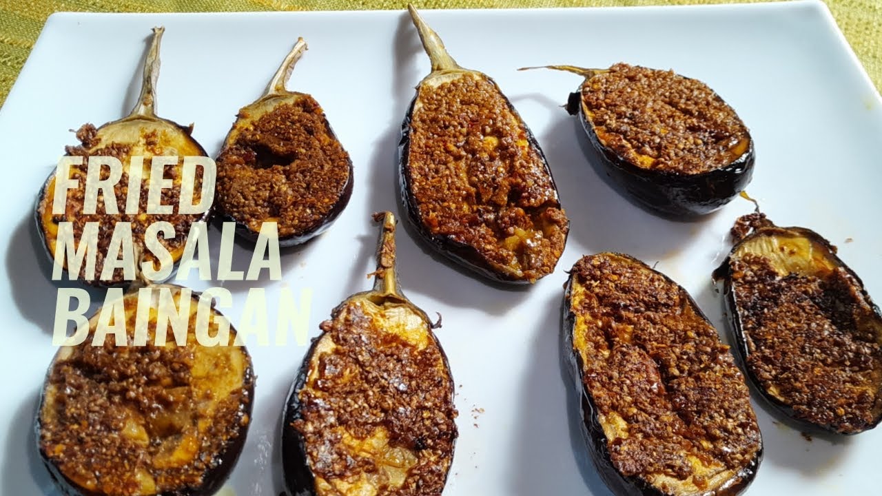 Fried Masala baingan (Brinjal) | Tawa Fry Baingain Recipe | Menu by hm