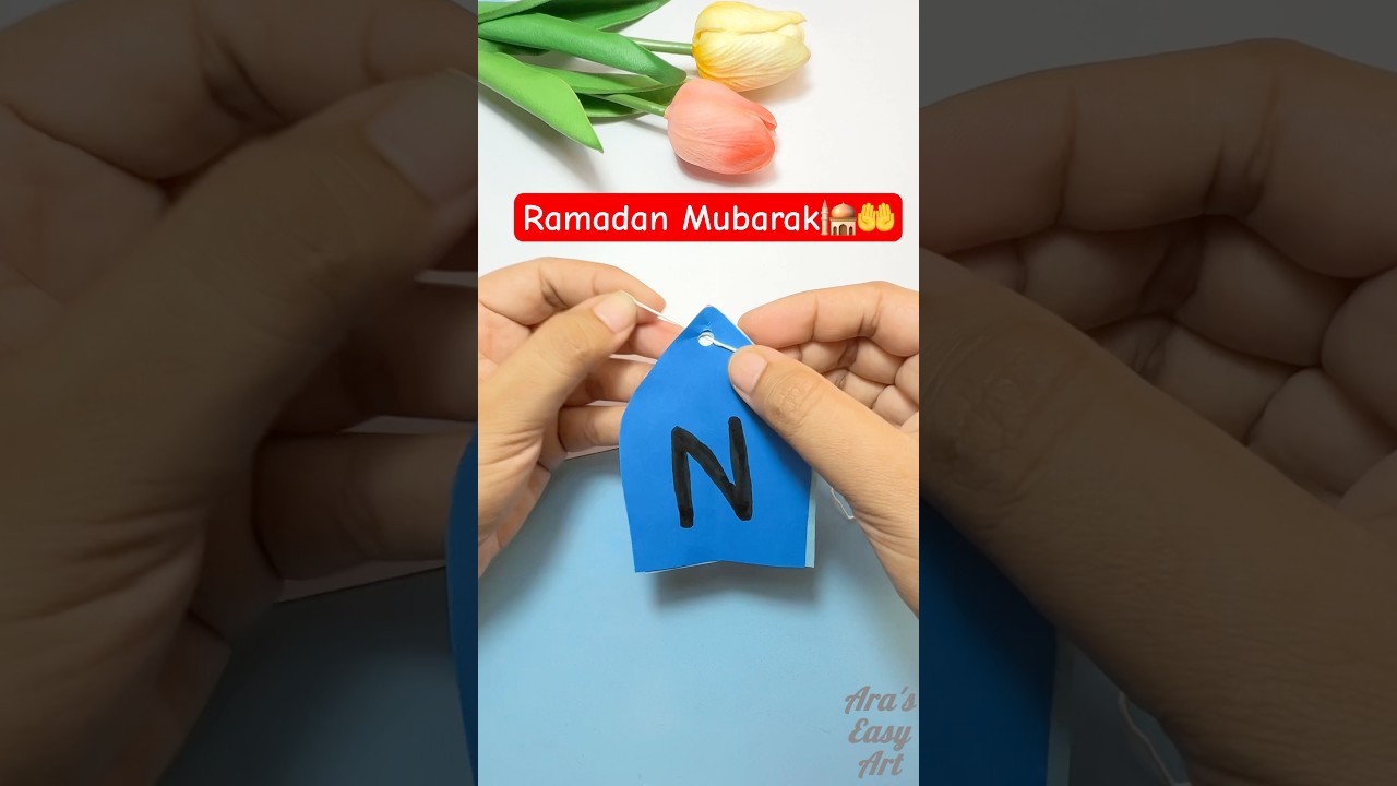 Easy Ramadan home decoration craft idea for kids -islamic kids craft  ⁠@ArasEasyArt #kidscraft #art