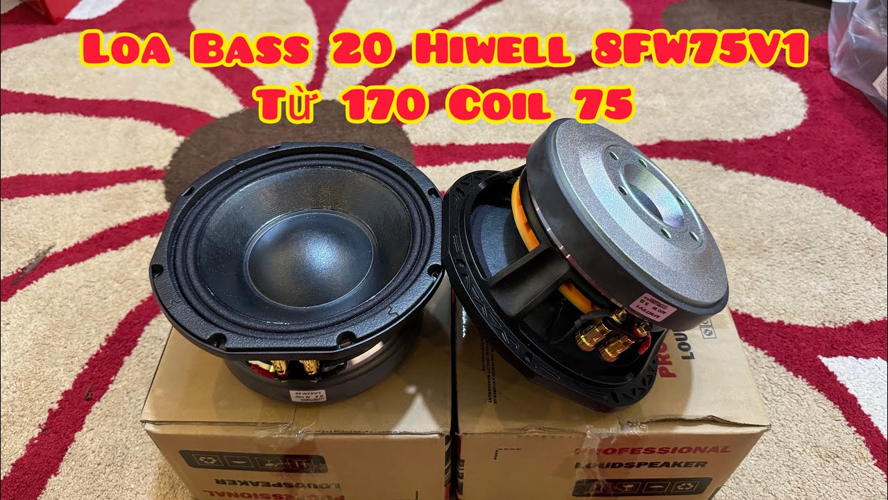 [HOT] Siêu Phẩm Loa Bass 20 Hiwell Audio | Model : 8FW75V1 | Từ Khủng 170 Coil 76 | Zalo 0988885815