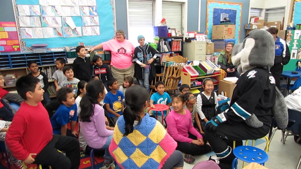 SJ Sharkie Visits Hirsch Elementary - 3-21-17