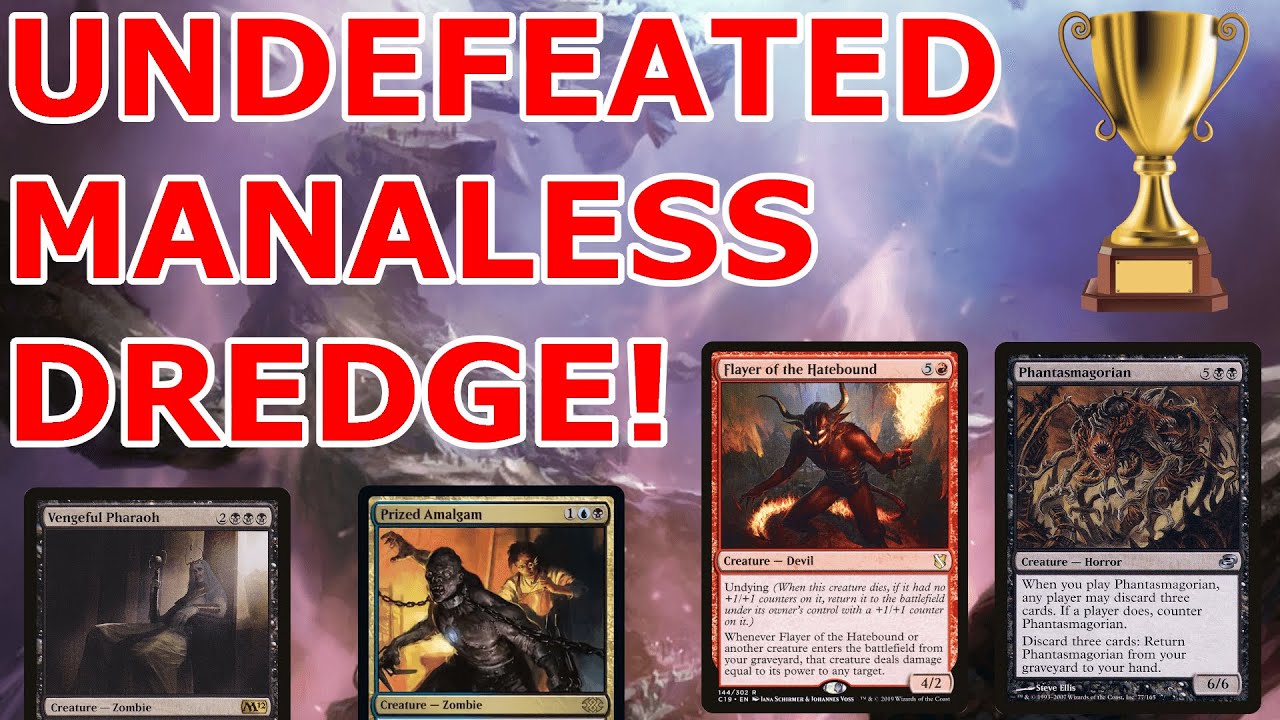 UNDEFEATED WITH NO MANA!  Legacy Manaless Dredge Combo (Graveyard Combo MTG Trophy / 5-0)
