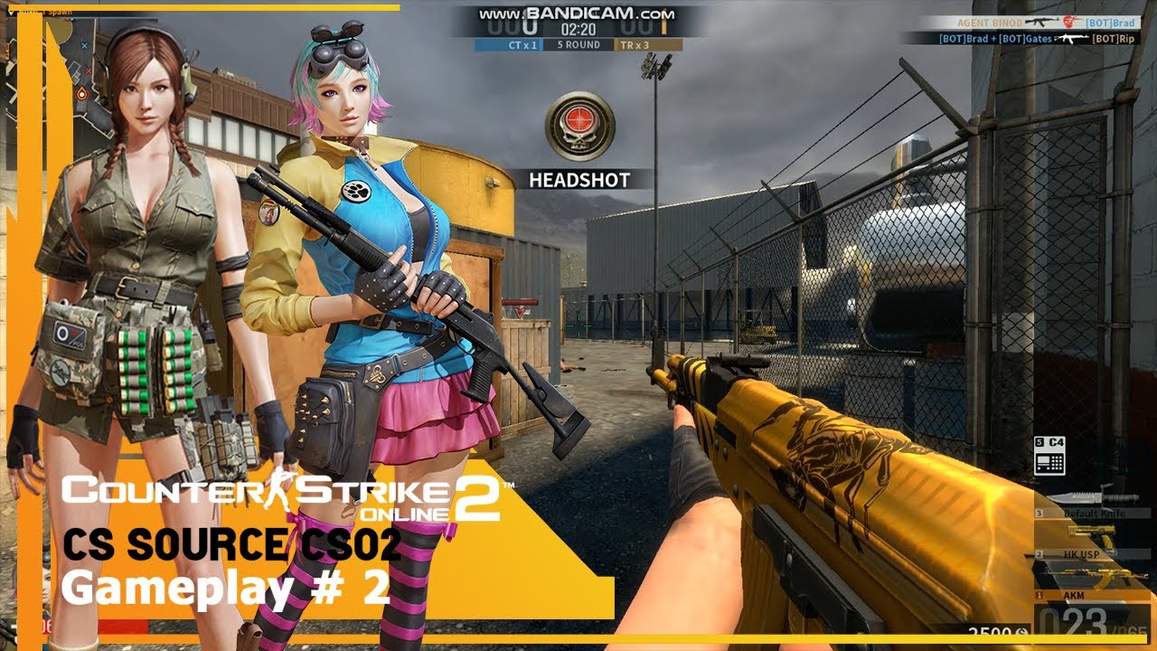 CS Source CSO2 Original Mode + Bot Hard level [ Gameplay # 2]