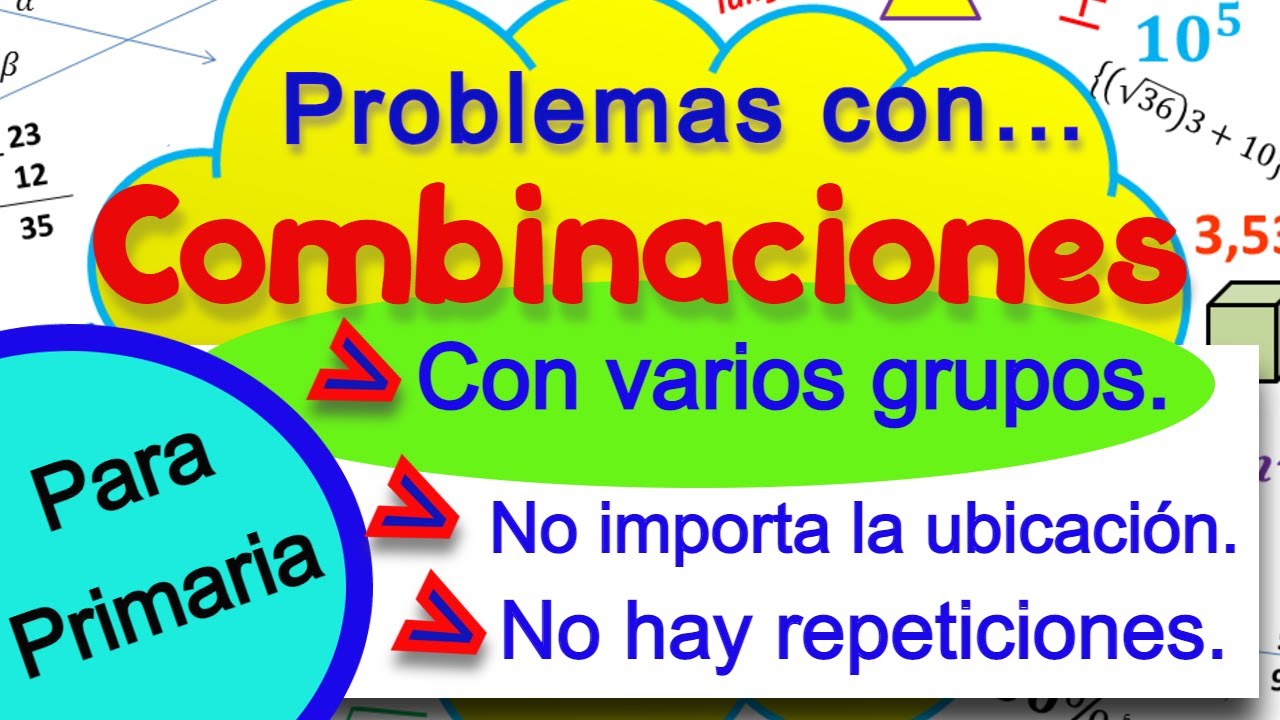 Combinaciones, definición y problemas. Diagrama de árbol. Para alumnos de primaria.