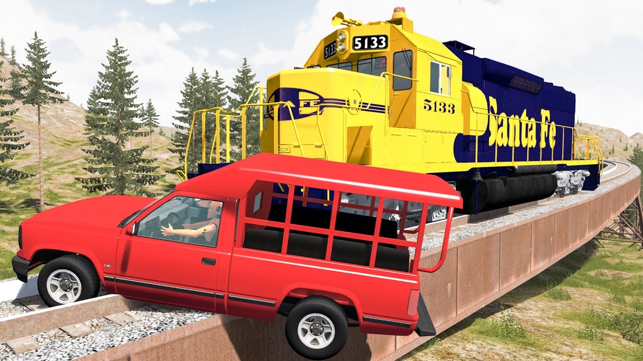 Train accidents #22 - BeamNG DRIVE | SmashChan