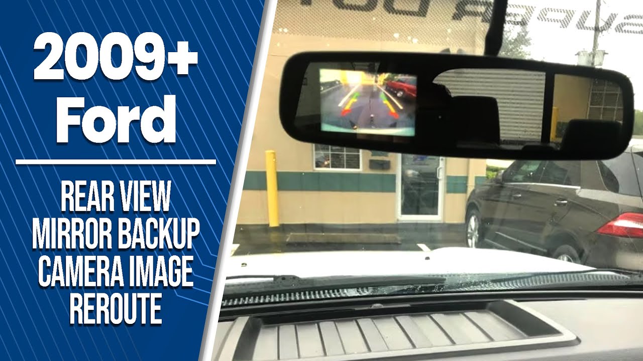 2009+ Ford - Rear View Mirror Backup Rear Camera Reroute Interface - Easy Install!