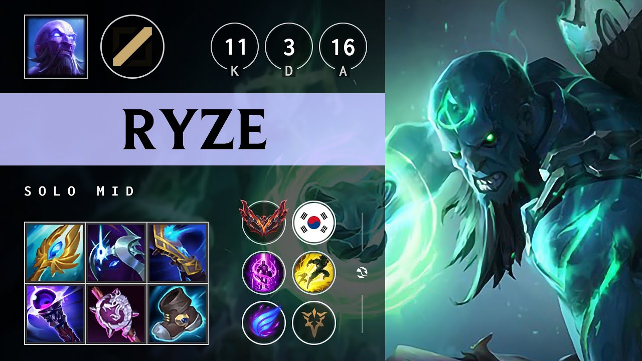 Ryze Mid vs Sylas: Dominating - KR Grandmaster Patch 14.21