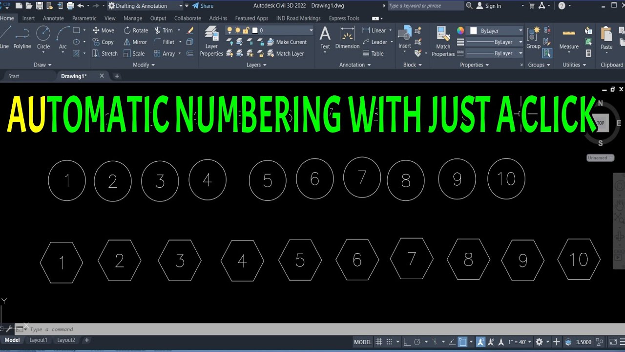 How To Use Automatic Numbering Lisp In Autocad |Auto Numbering In CAD