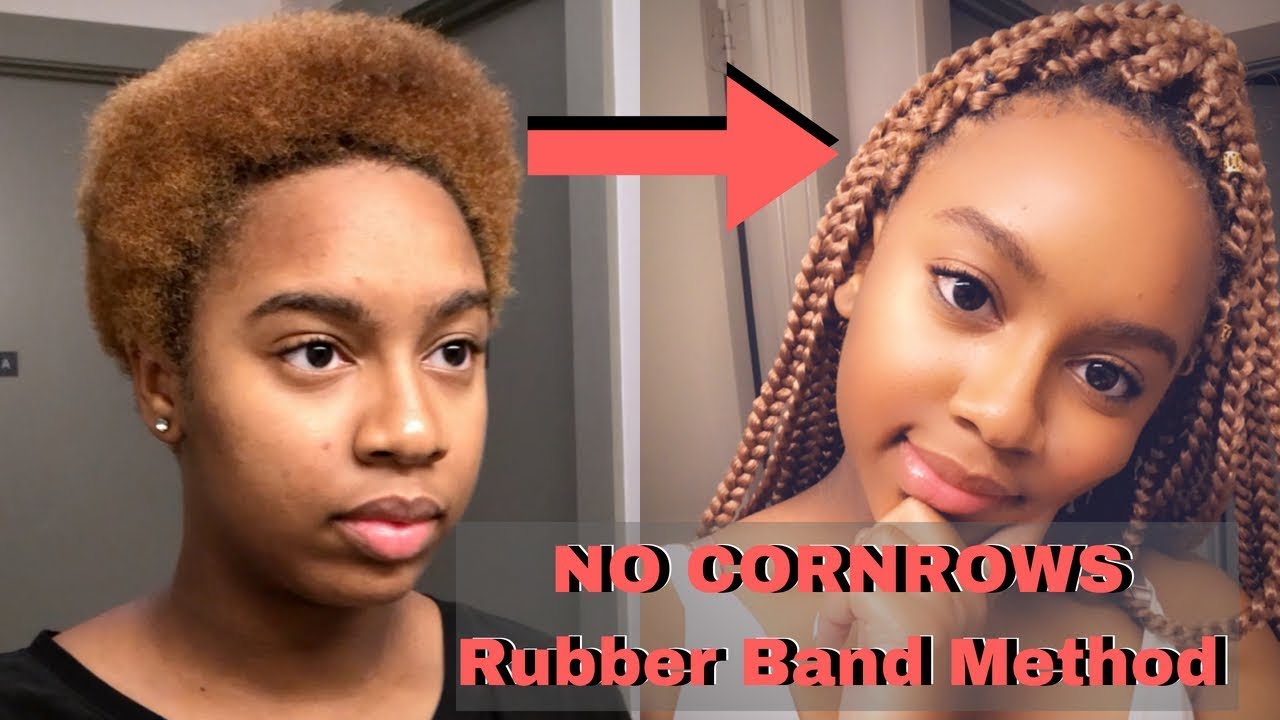 Individual Crochet Box Braids for SHORT HAIR!! | NO CORNROWS, NO BRAIDING, ONLY RUBBER BANDS!