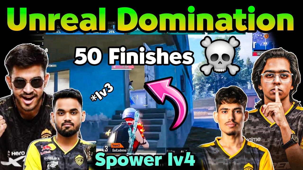 Godlike Destroyed Lobby 😈 Spower 1v4 Clutch 🥵 Godz 1v3 Clutch 🔥#1 Godl Domination with 50 Finishes 💛