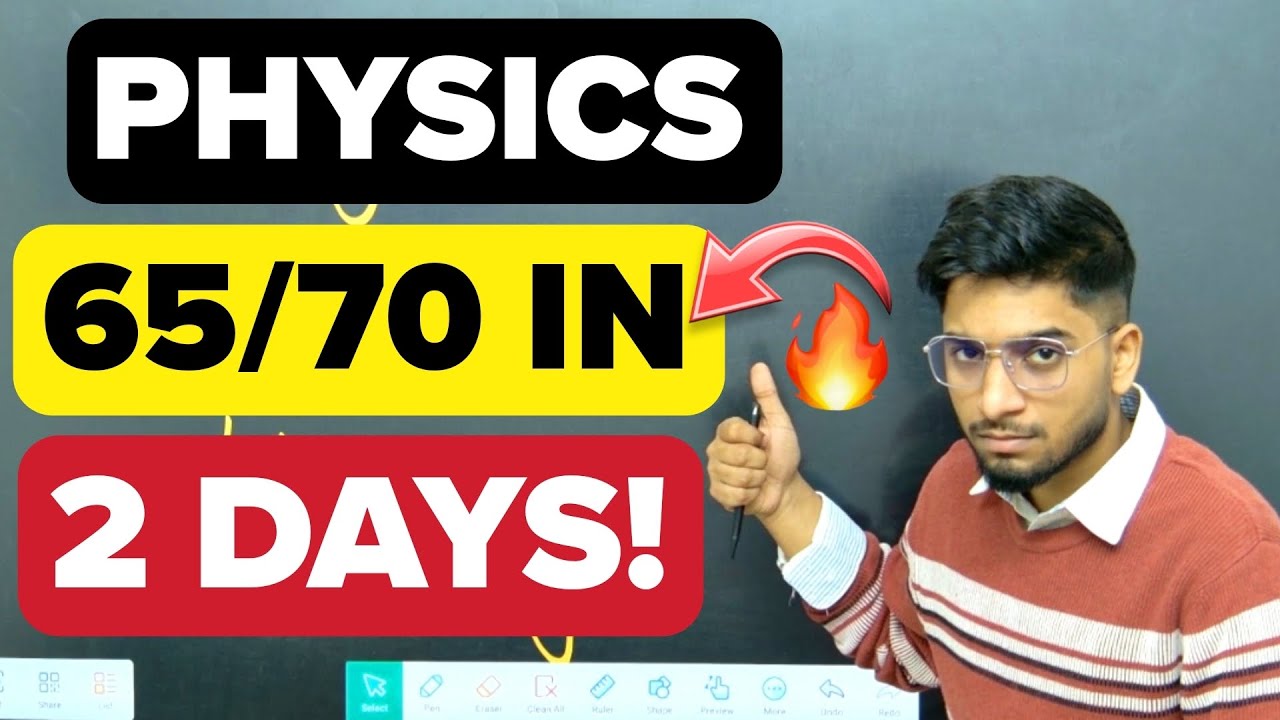 Class 12th Physics 65/70 in 2 days🔥- Backbencher strategy‼️