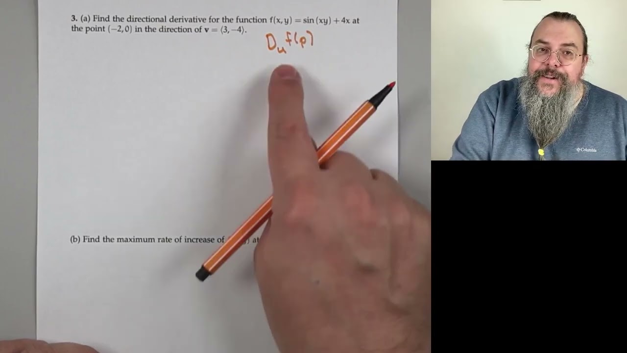 Calc 3, Exam 2 walkthrough (Fall 2022)