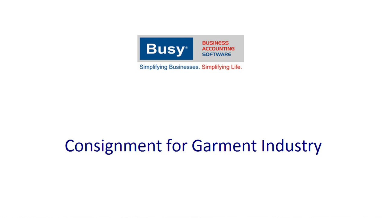 Consignment for Garment Industry in Busy  Hindi
