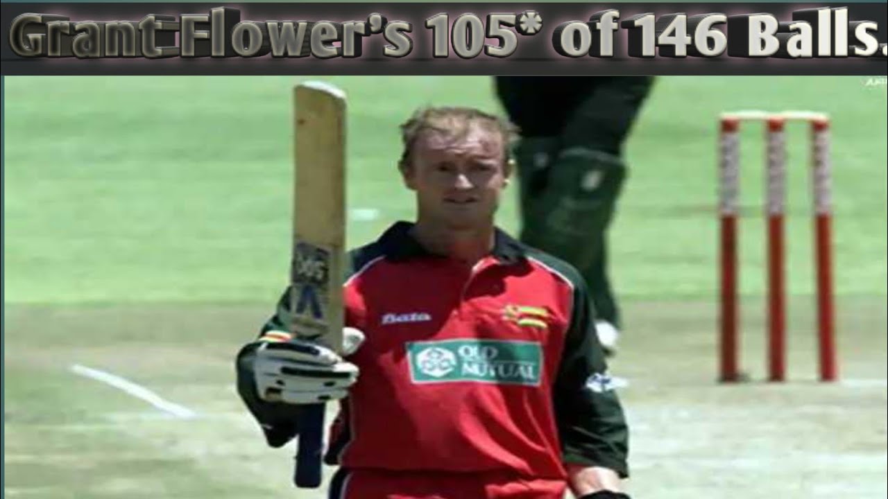 Grant Flower scores 105* of 146 balls against Pakistan