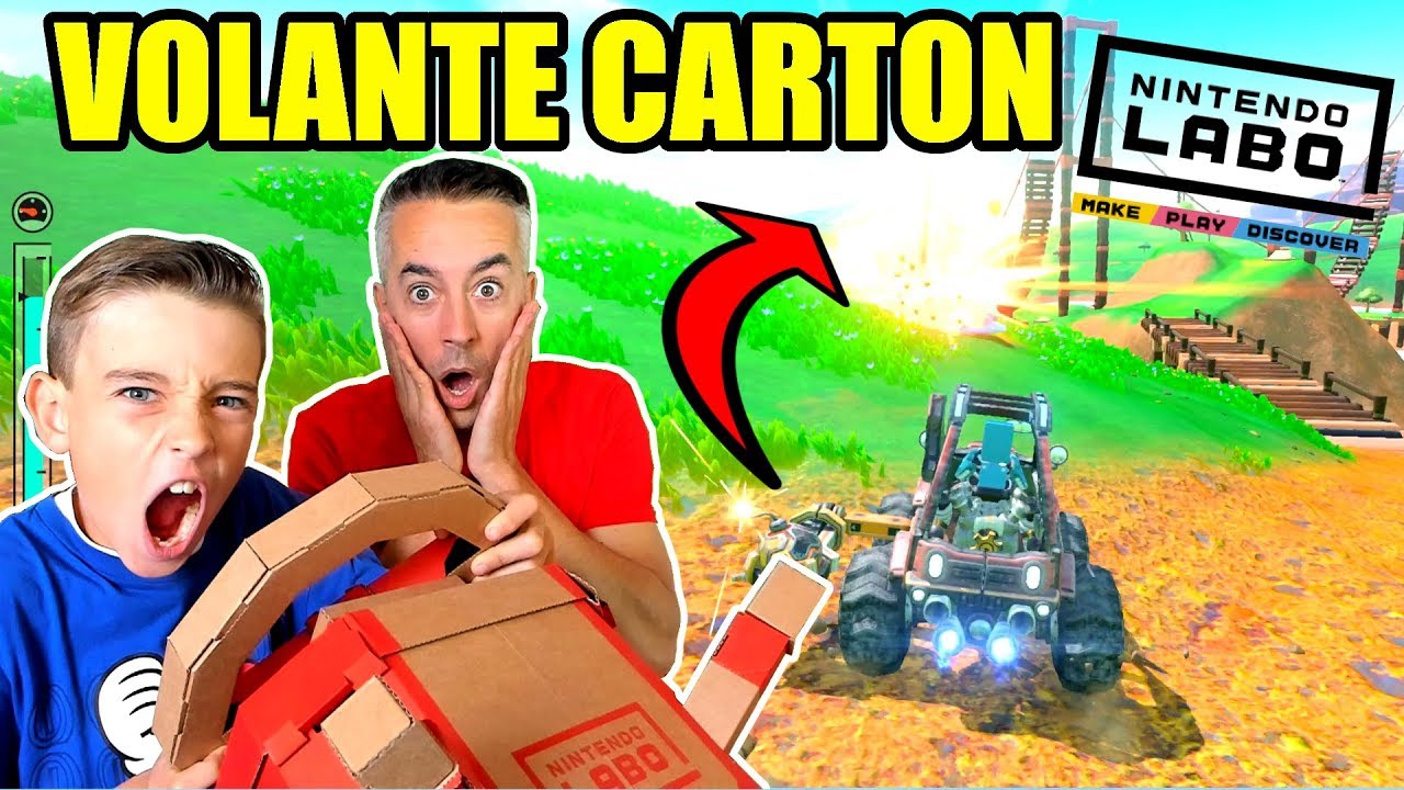 ¡CONDUCIENDO CON VOLANTE DE CARTON! - NINTENDO LABO - TOY CON 3