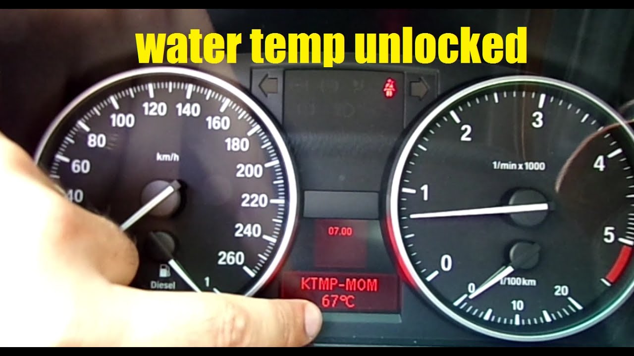 Скрытое меню BMW E90 (разблокировка указателя температуры воды и напряжения)