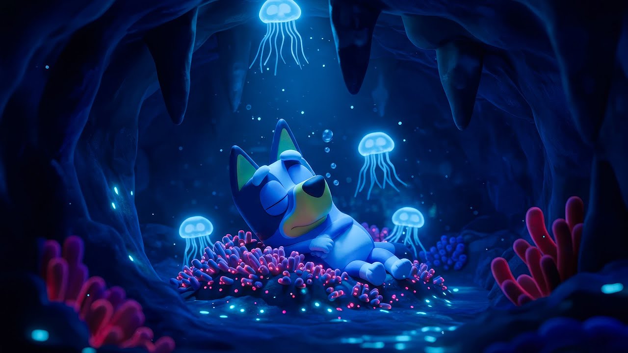 Unwind with Bluey | Soothing Piano & Ocean Sounds for Deep Focus, Sleep & Study 🎶🌊