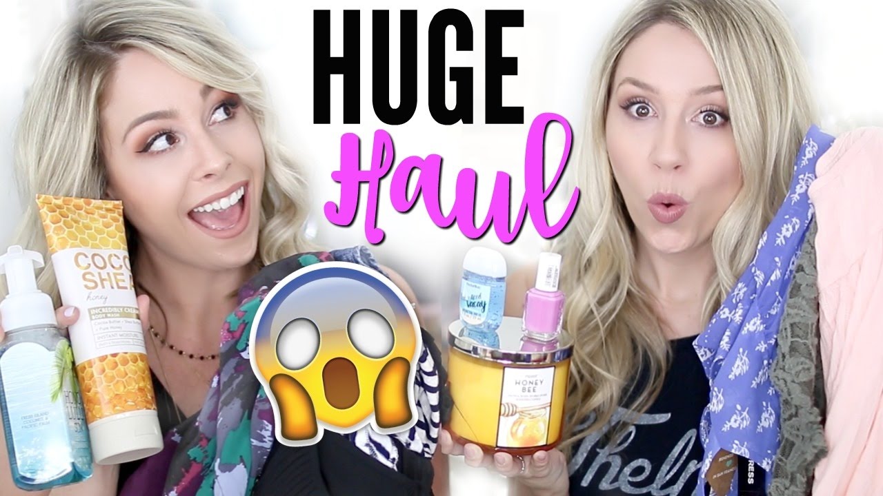 HUGE HAUL + TRY ON | Clothing, Makeup, Bath and Body Works +MORE