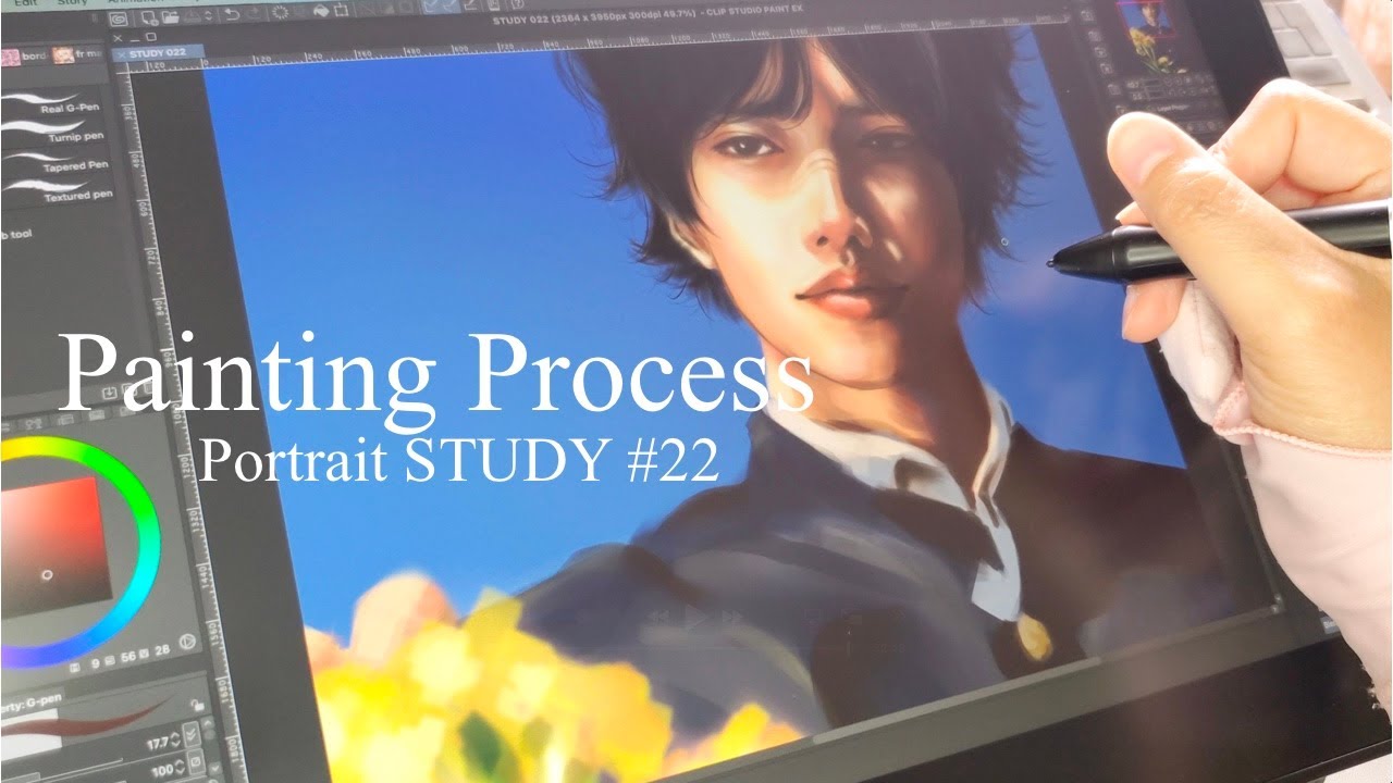 Digital Portrait STUDY # 22 - CSP painting process