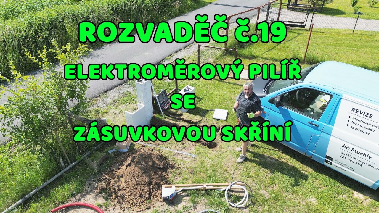 Elektrická instalace - Zapojení rozvaděče 19. (elektroměrový pilíř)