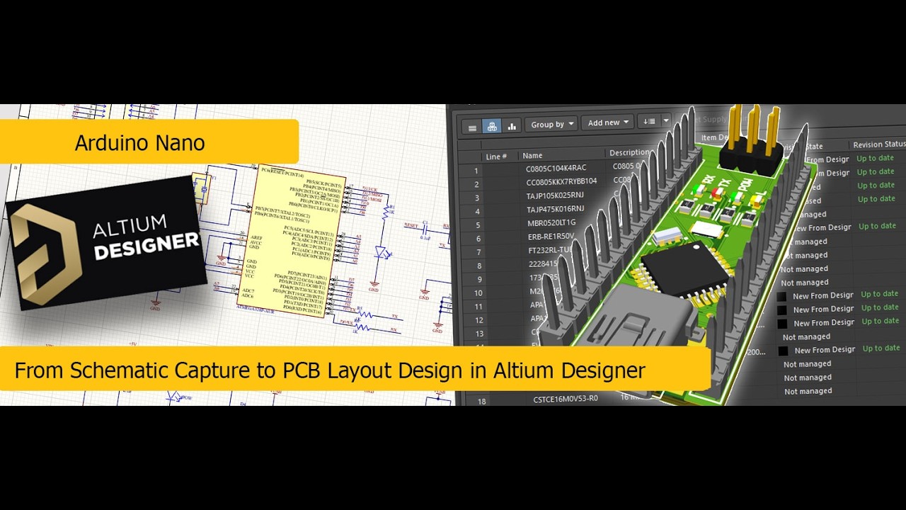 Arduino Nano, Schematic Capture and PCB Layout using Altium Designer