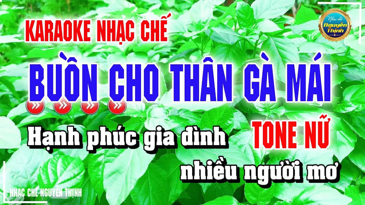 Karaoke Buồn Cho Thân Gà Mái - Hạnh Phúc Gia Đình Ai Cũng Đều Mơ Ước Nhạc Chế Lee HT Tone Nữ