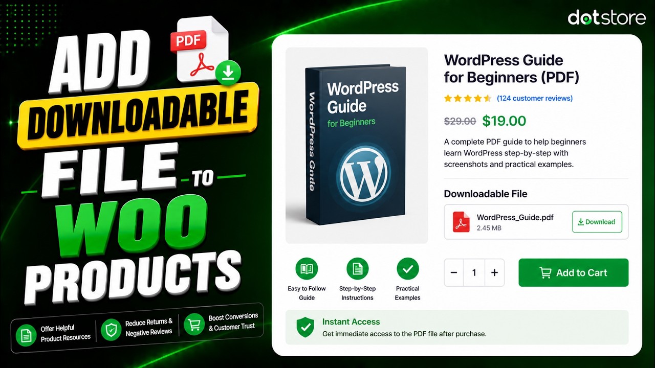 How to Add a Downloadable PDF File to WooCommerce Products | Boost Sales & Customer Satisfaction