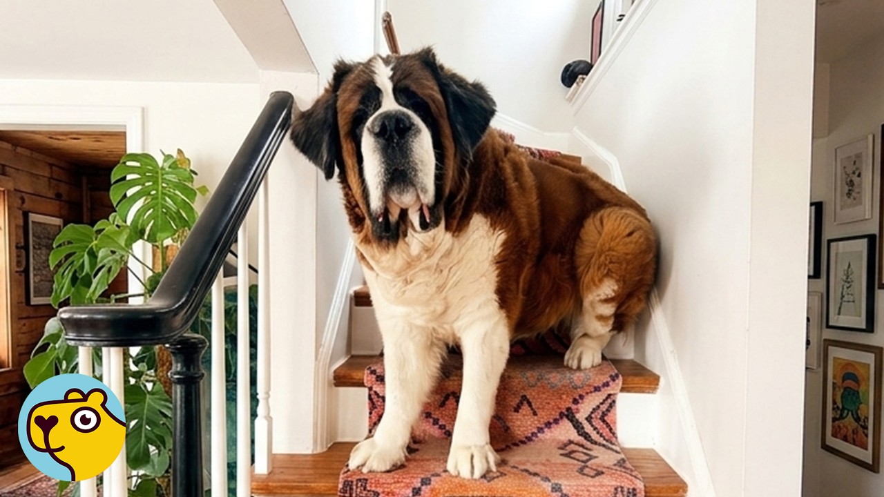 200-Pound St. Bernard Has No Idea How Big He Is