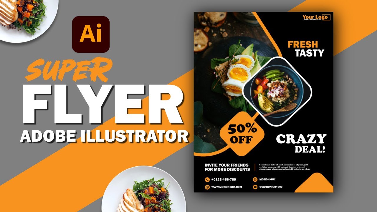 Adobe Illustrator | Flyer Banner Design | Graphics Design