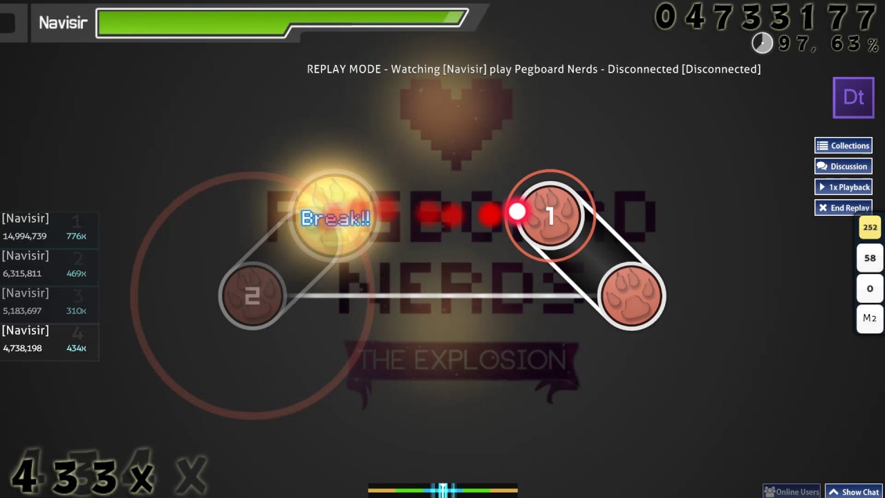 Osu! Gameplay: Pegboard Nerds - Discconected [Disconnected] +DT