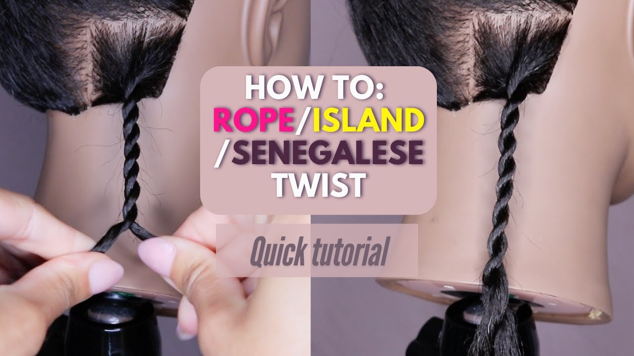 How to do Island twists | Senegalese Twists | Rope twists - tutorial - natural hair
