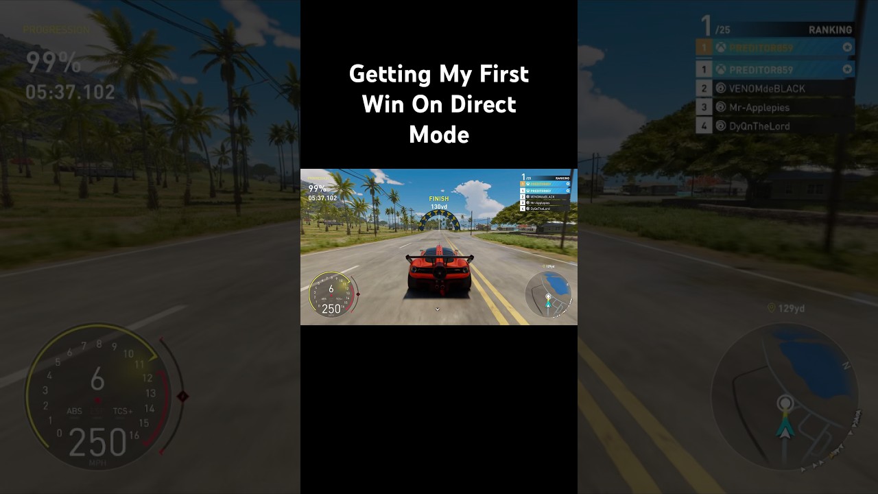 Getting My First Win On Direct Mode On The Crew Motorfest #gamingonyoutube #thecrewmotorfest #shorts