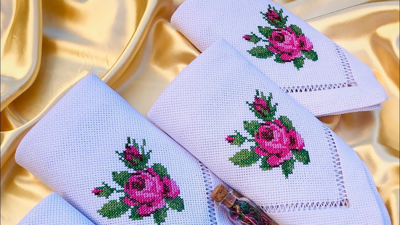 Rosas em ponto cruz passo a passo com todos os detalhes #parte 1