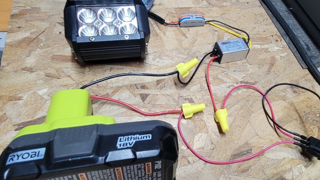 How to power lights with power tool batteries