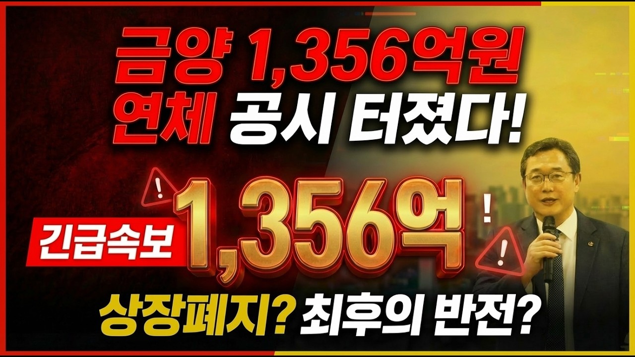 **금양** 주가 전망, 모든 1356억원연체 공시 터졌다! 상장폐지?최후의 반전?,금양 주가 주식 전망 분석 거래재개 상장폐지,
