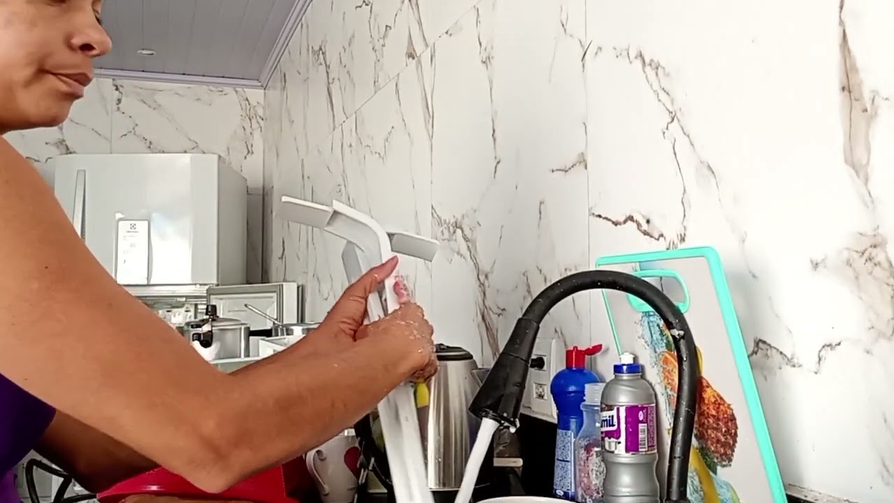 Lavando a geladeira 