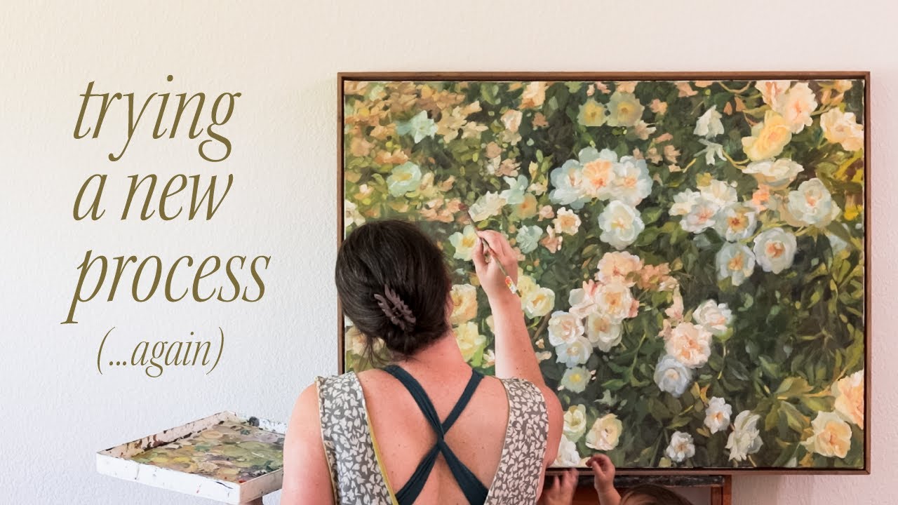 Creating a vibrant floral painting ✿ Paint with me